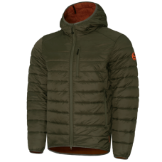 Легкий Пуховик Storm Hood G-Loft 150 Олива/Помаранчовий
