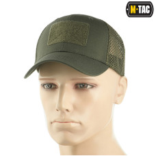 M-Tac бейсболка с липучкой и сеткой Flex рип-стоп Army Olive