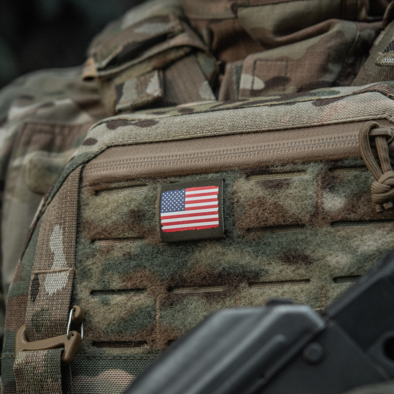 M-Tac MOLLE Patch флаг США Full Color/Ranger Green