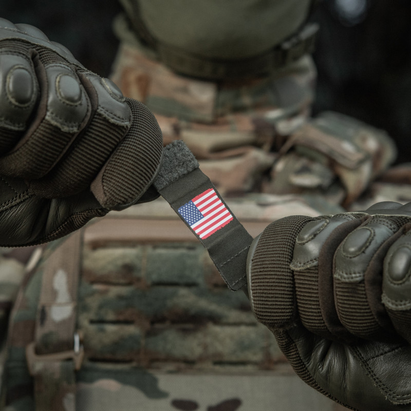 M-Tac MOLLE Patch флаг США Full Color/Ranger Green