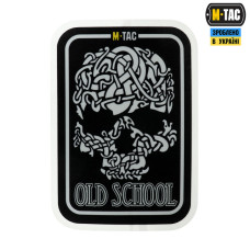 M-Tac наклейка Old School Large світловідбиваюча Black