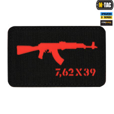 M-Tac нашивка AKM 7,62х39 Laser Cut Black/Red