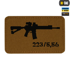 M-Tac нашивка AR-15 .223/5,56 Laser Cut Coyote/Black