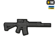M-Tac нашивка AR-15 3D ПВХ темно-сіра