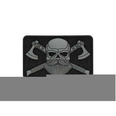 M-Tac нашивка Bearded Skull 3D ПВХ Black/Grey