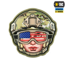 M-Tac нашивка Emoji USA girl №2