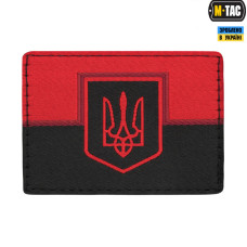 M-Tac нашивка прапор червоно-чорний з гербом (жаккард)