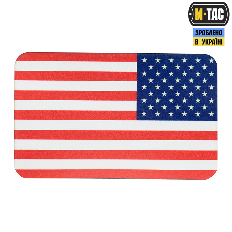 M-Tac нашивка прапор США реверс (80х50 мм) Full Color/GID