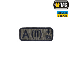 M-Tac нашивка група крові A (II) Rh + олива