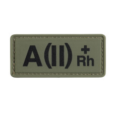 M-Tac нашивка група крові A(II) Rh(+) PVC 25х60 Olive