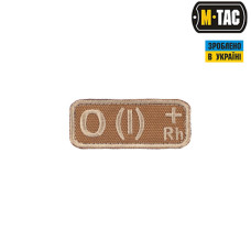 M-Tac нашивка група крові O (I) Rh + хакі
