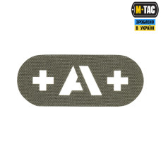 M-Tac нашивка группа крови +A+ сквозная Laser Cut Ranger Green