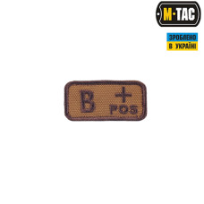M-Tac нашивка группа крови B+ Pos койот