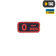 M-Tac нашивка группа крови O- Neg черно-красная