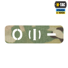 M-Tac нашивка группа крови O (I) - сквозная Laser Cut 25х80 Multicam