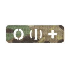 M-Tac нашивка группа крови O (I) + сквозная Laser Cut 25х80 Multicam