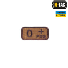 M-Tac нашивка група крові O+ Pos койот