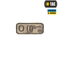 M-Tac нашивка группа крови O(I) Rh- MM14