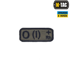 M-Tac нашивка группа крови O(I) Rh+ олива