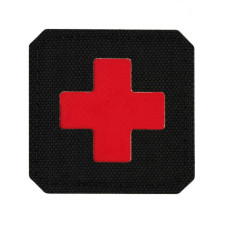 M-Tac нашивка Medic Cross Laser Cut Black/Red