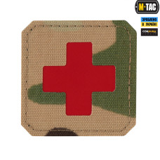 M-Tac нашивка Medic Cross Laser Cut Multicam/Red