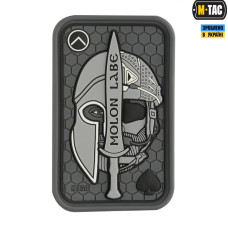 M-Tac нашивка Molon Labe Ace 3D PVC Grey