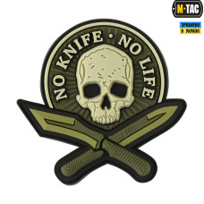 M-Tac нашивка No Knife - No Life 3D ПВХ олива