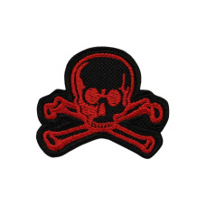 M-Tac нашивка Old Skull красно-черная