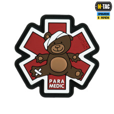 M-Tac нашивка Paramedic Медвідь (PVC) Bronze/Black