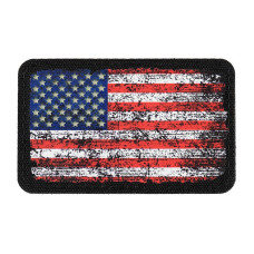 M-Tac нашивка прапор США вінтаж (80х50 мм) Black/GID