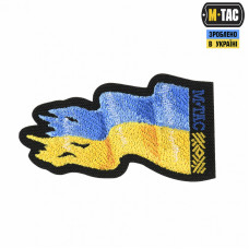 M-Tac нашивка прапор України бойовий реверс (вишивка) Black