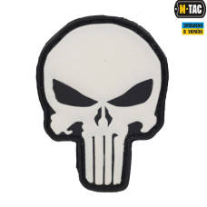 M-Tac нашивка Punisher PVC Black/White