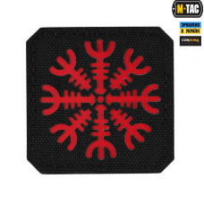 M-Tac нашивка Шлем Ужаса Laser Cut Black/Red