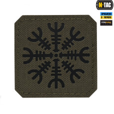 M-Tac нашивка Шлем Ужаса Laser Cut Ranger Green/Black