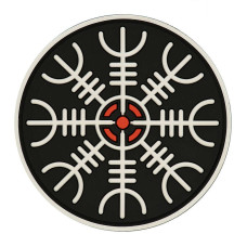M-Tac нашивка Шлем Ужаса PVC Black/White