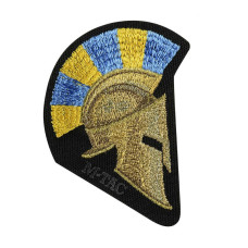 M-Tac нашивка Spartan Helmet UA (вышивка) Black