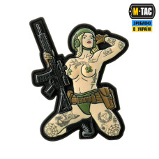 M-Tac нашивка Tactical girl №1 tattoo Руна PVC Grey