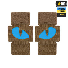 M-Tac нашивка Tiger Eyes Laser Cut (пара) Coyote/Blue/GID