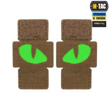 M-Tac нашивка Tiger Eyes Laser Cut (пара) Coyote/Green/GID
