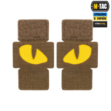 M-Tac нашивка Tiger Eyes Laser Cut (пара) Coyote/Yellow/GID