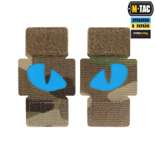 M-Tac нашивка Tiger Eyes Laser Cut (пара) Multicam/Blue/GID