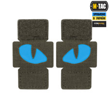 M-Tac нашивка Tiger Eyes Laser Cut (пара) Ranger Green/Blue/GID