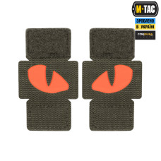 M-Tac нашивка Tiger Eyes Laser Cut (пара) Ranger Green/Red/GID