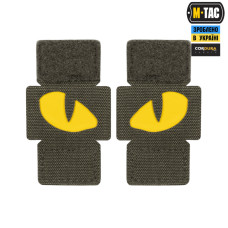 M-Tac нашивка Tiger Eyes Laser Cut (пара) Ranger Green/Yellow/GID