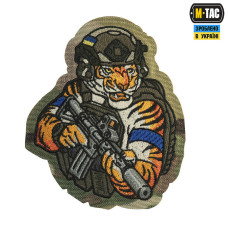 M-TAC НАШИВКА TIGER (ВЫШИВКА) MULTICAM/RG/BLUE