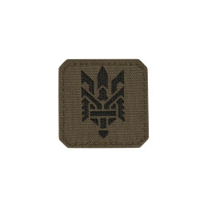 M-Tac нашивка Тризуб (стилізація) Laser Cut мала Ranger Green/Black