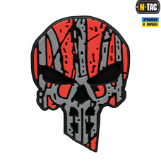 M-Tac нашивка Ukrainian Punisher 3D ПВХ червоно-чорна