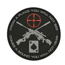 M-Tac нашивка Ukrainian Snipers ПВХ чорна