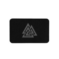 M-Tac нашивка Валькнут горизонтальная Laser Cut Black/Grey