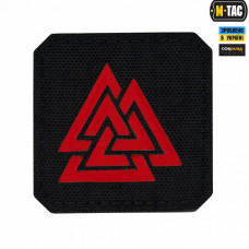 M-Tac нашивка Валькнут Laser Cut Black/Red